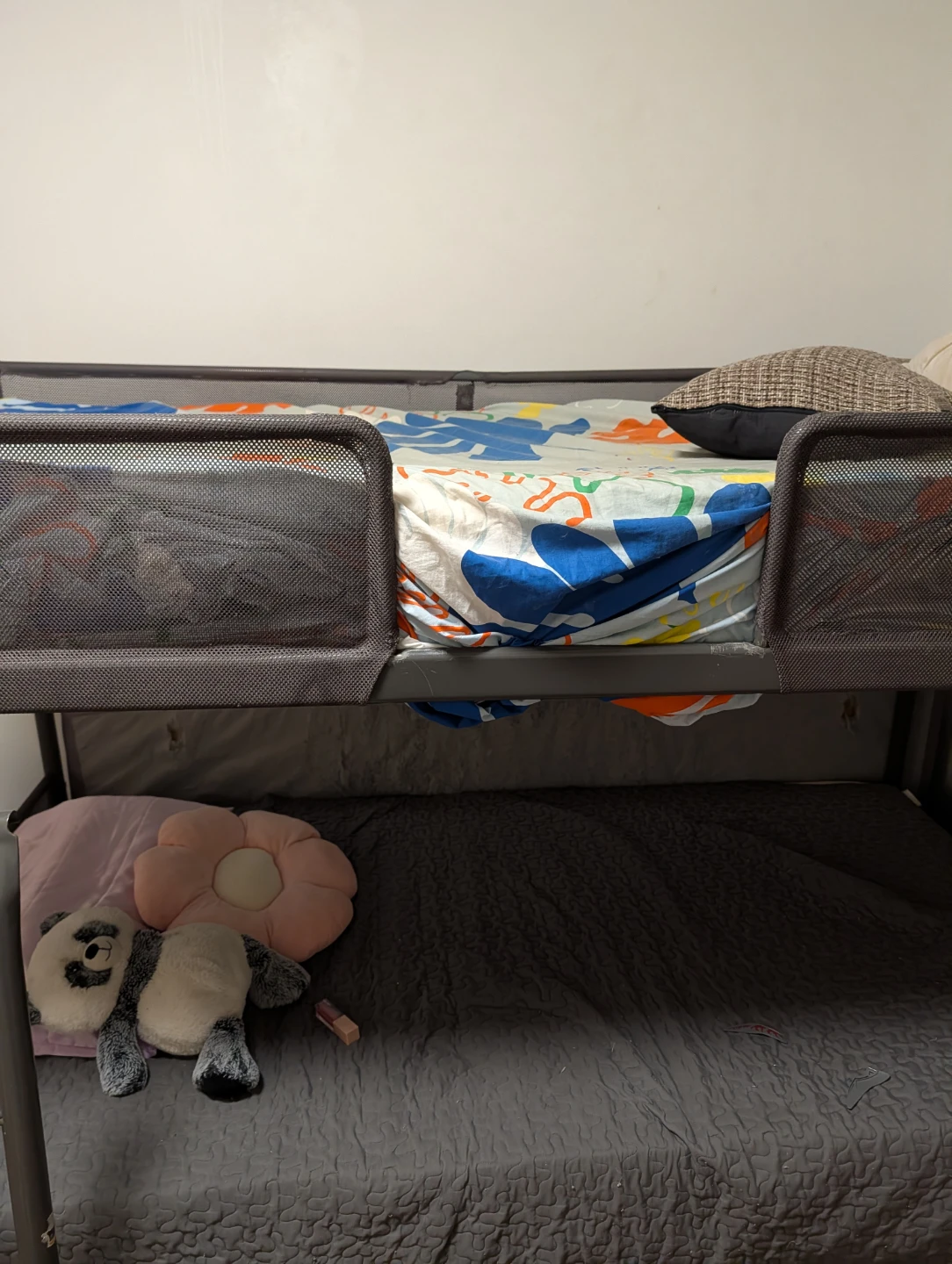 IKEA  Grey Metal Bunk Bed with Guardrails - photo 2