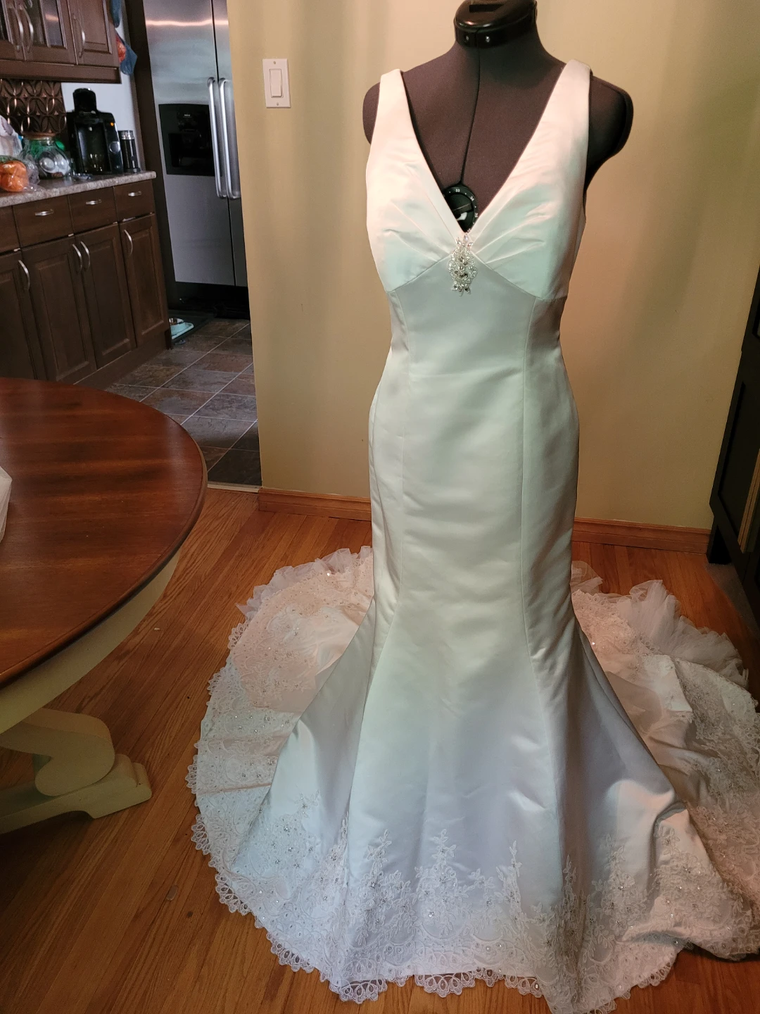 White Wedding Dress with Embellishment
