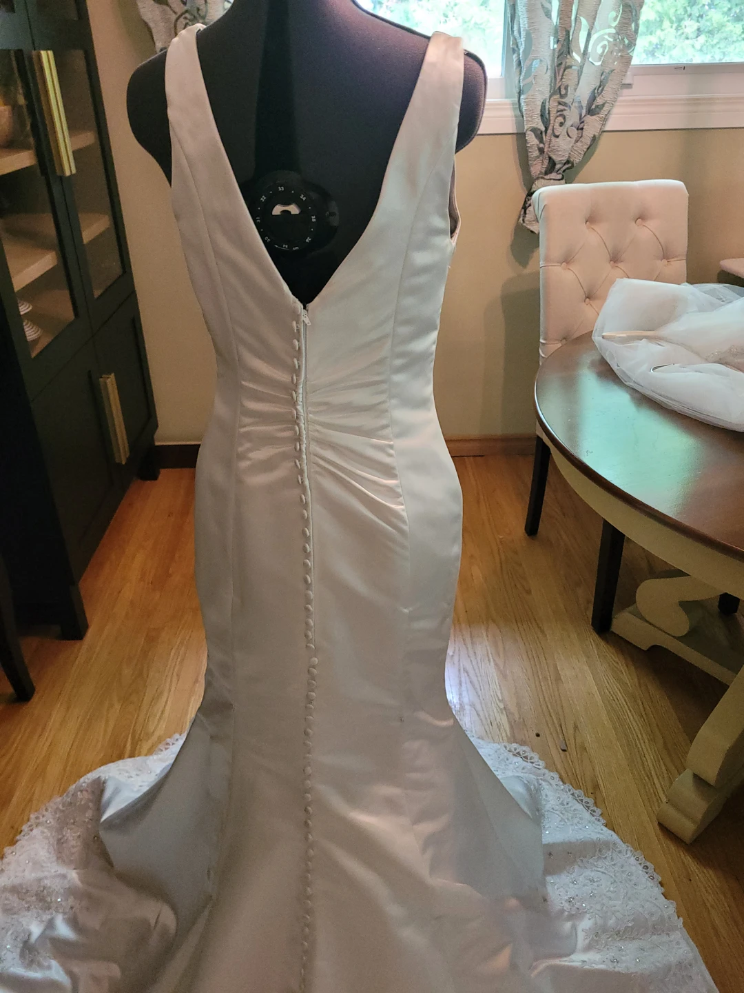 White Wedding Dress with Embellishment - photo 2