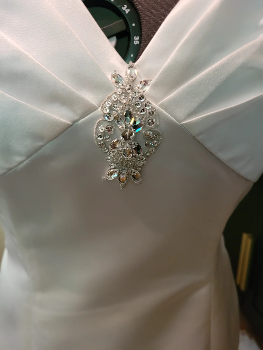 White Wedding Dress with Embellishment - photo 4