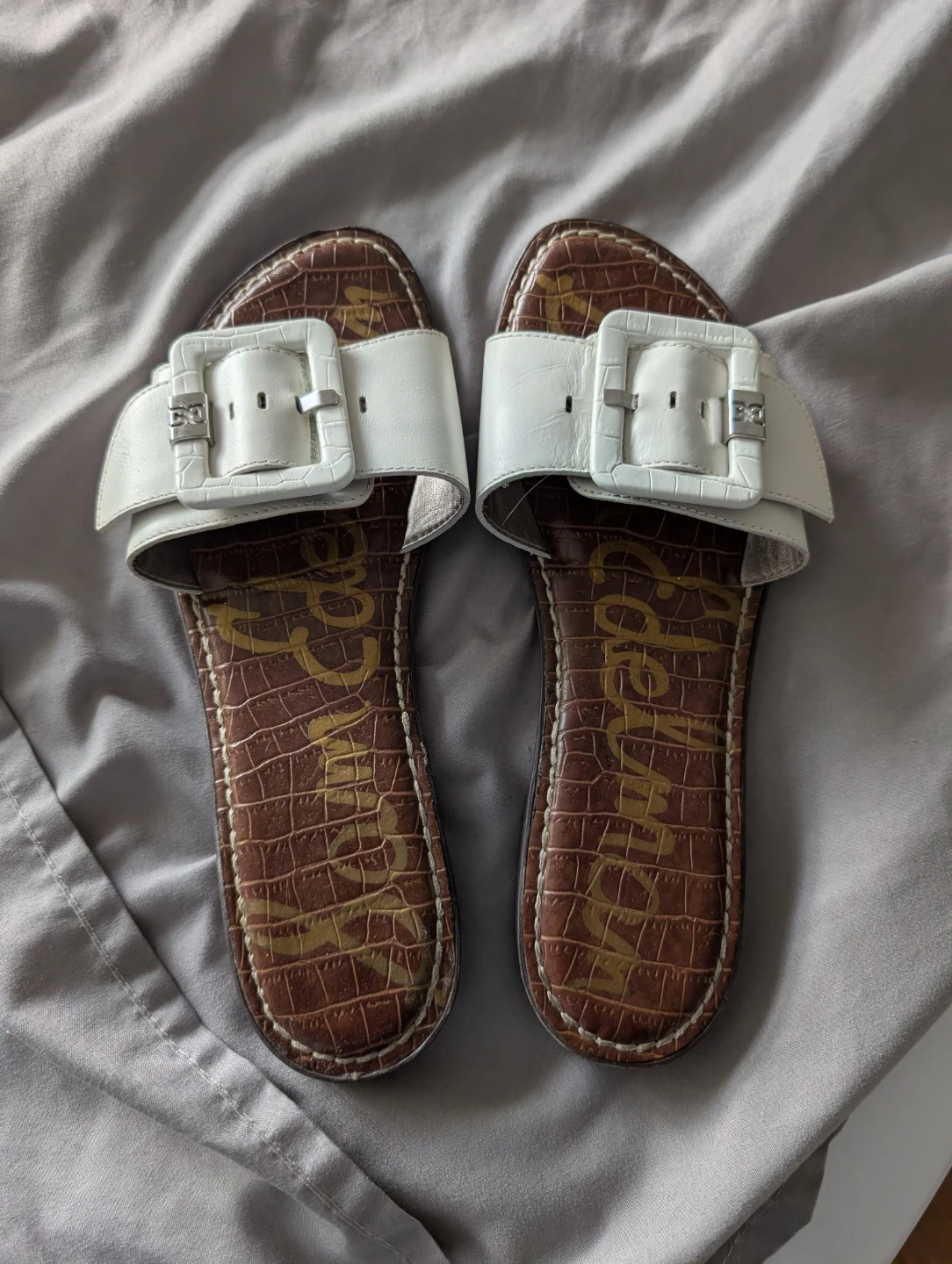 Sam Edelman White Buckle Sandals - photo 3