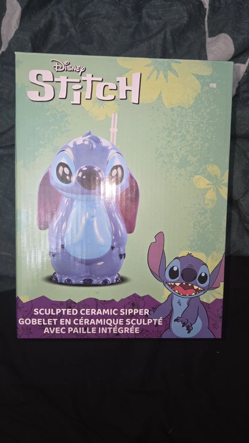 Disney Stitch Sculpted Ceramic Sipper with Straw