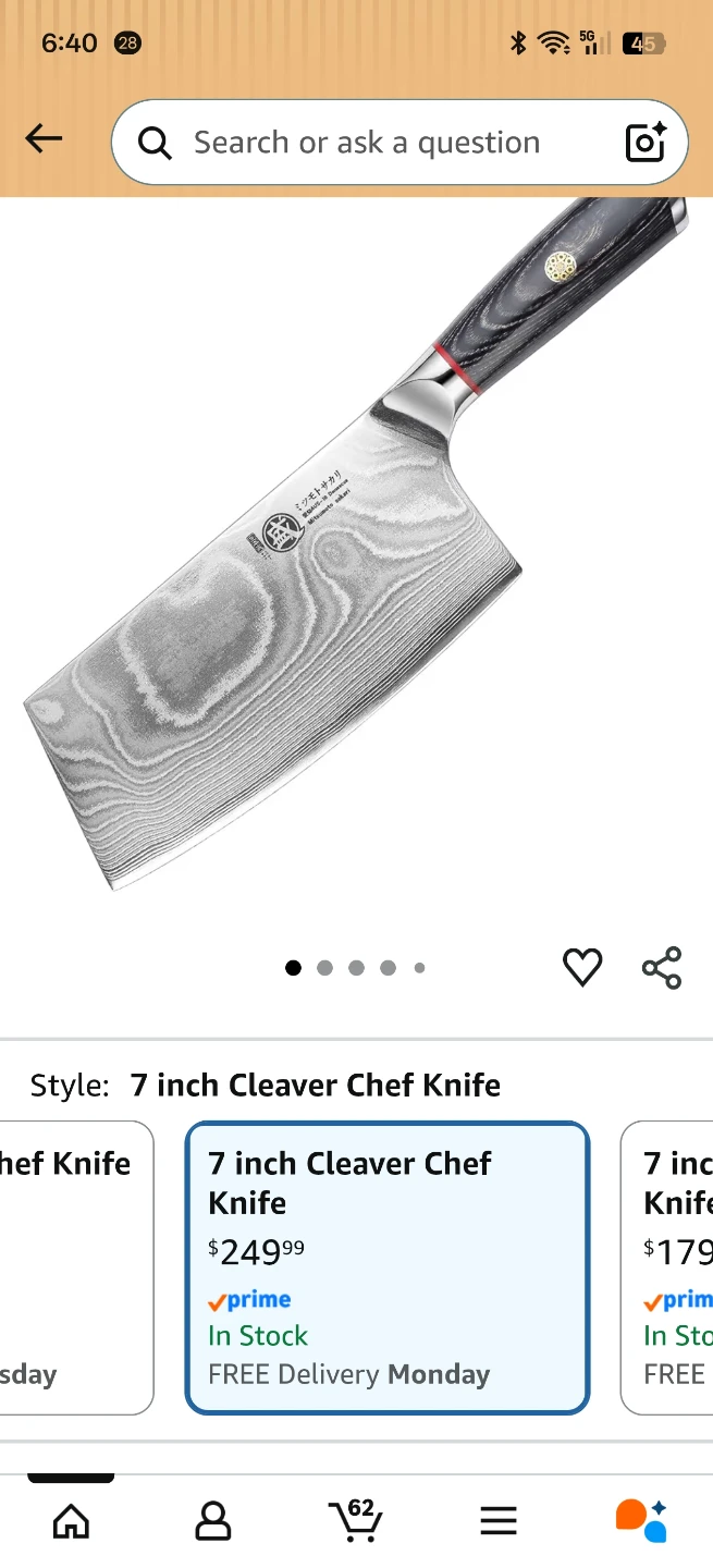 Mitsumoto Sakari 7 inch Cleaver Chef Knife - photo 2
