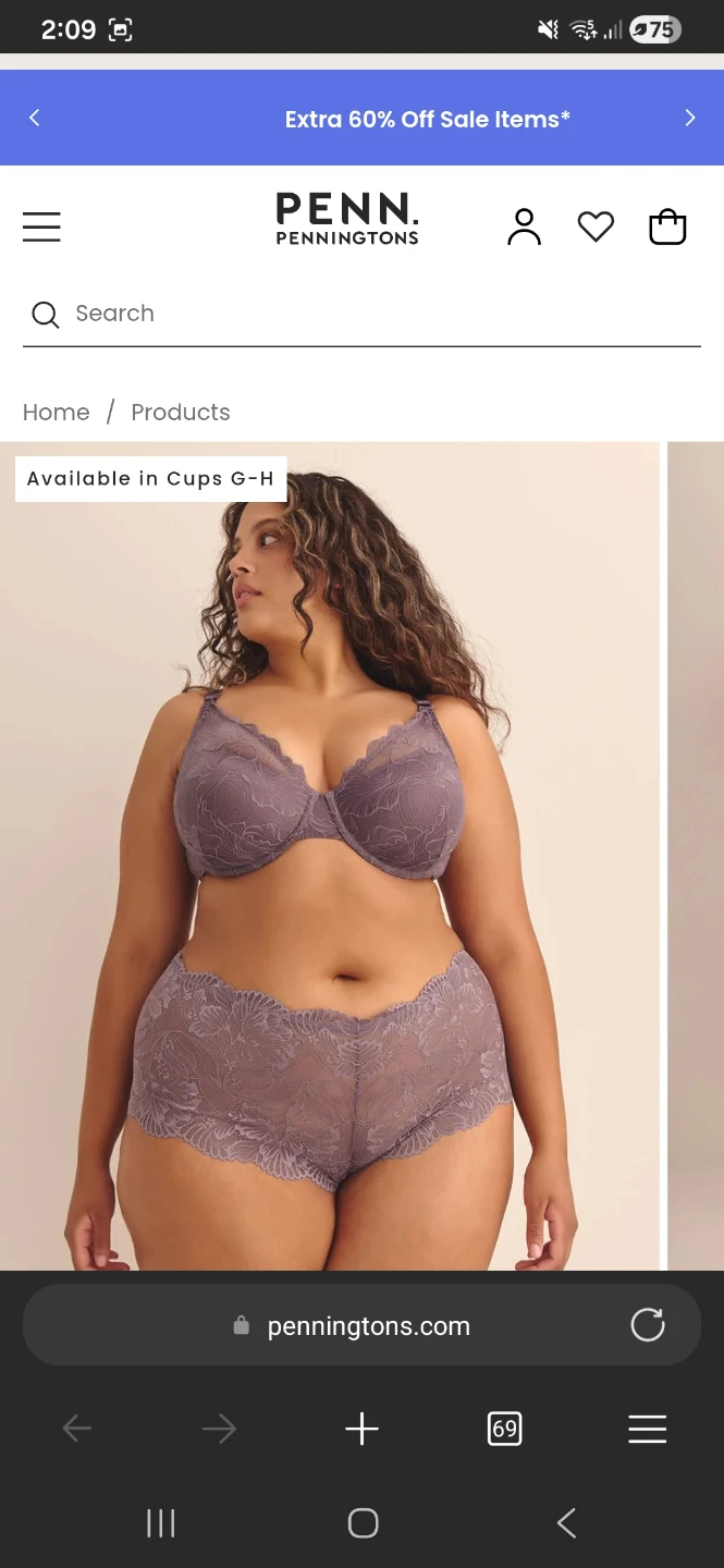 Pennings Lace Bra and Panty Set