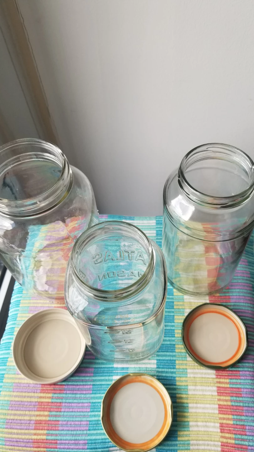 Set of 3 Glsss Jars with Lids-⚽️ - photo 2