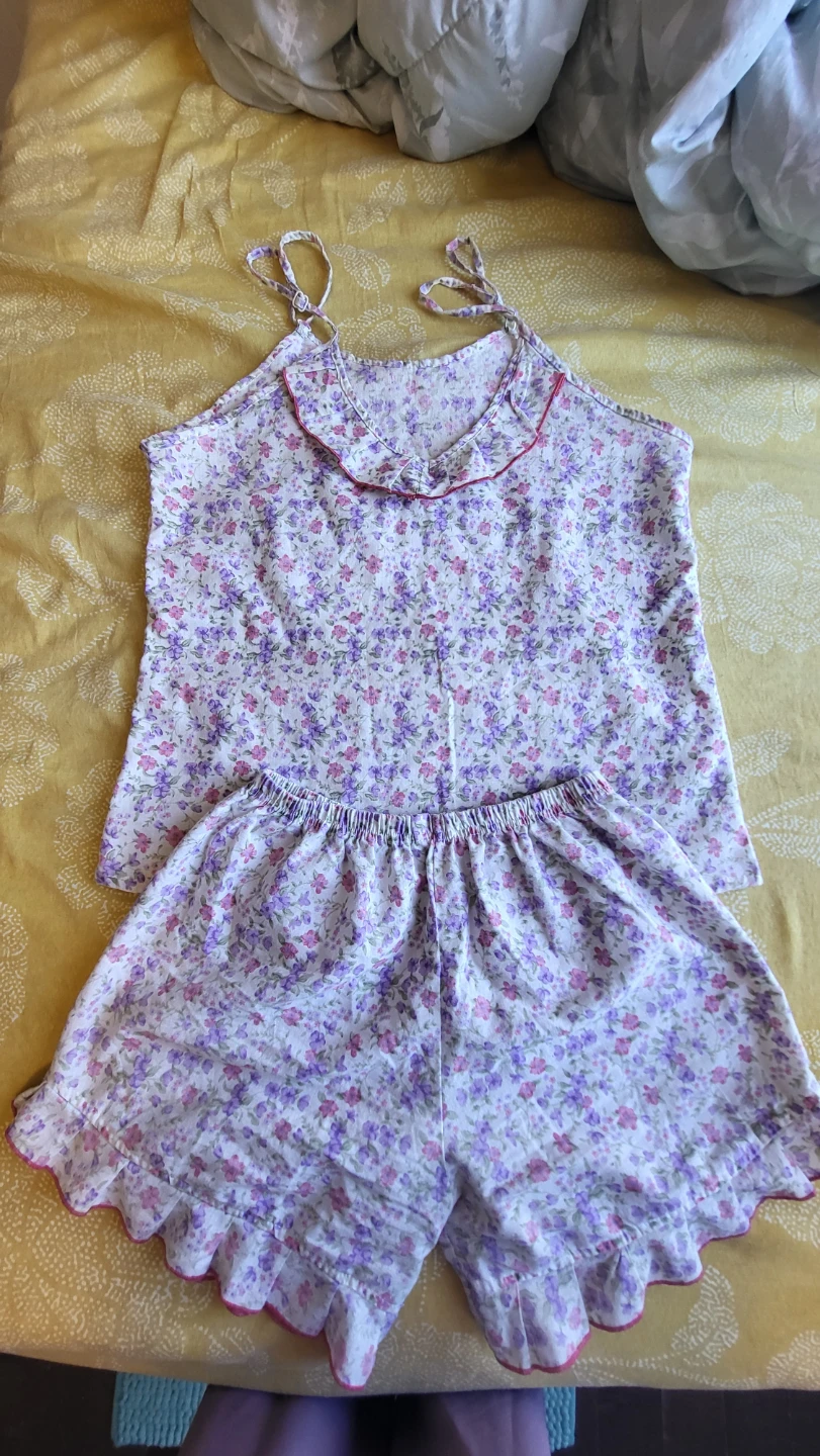 Floral Pajama Set - Cami Top & Shorts