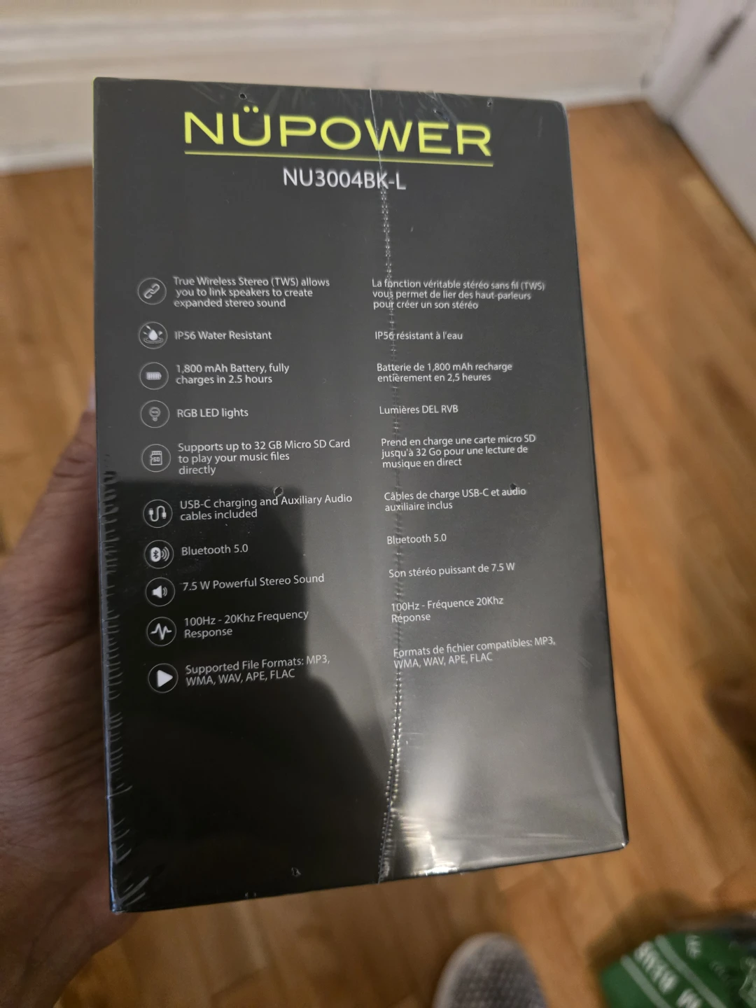 NüPower NU3004BK-L Portable Bluetooth Speaker - photo 4