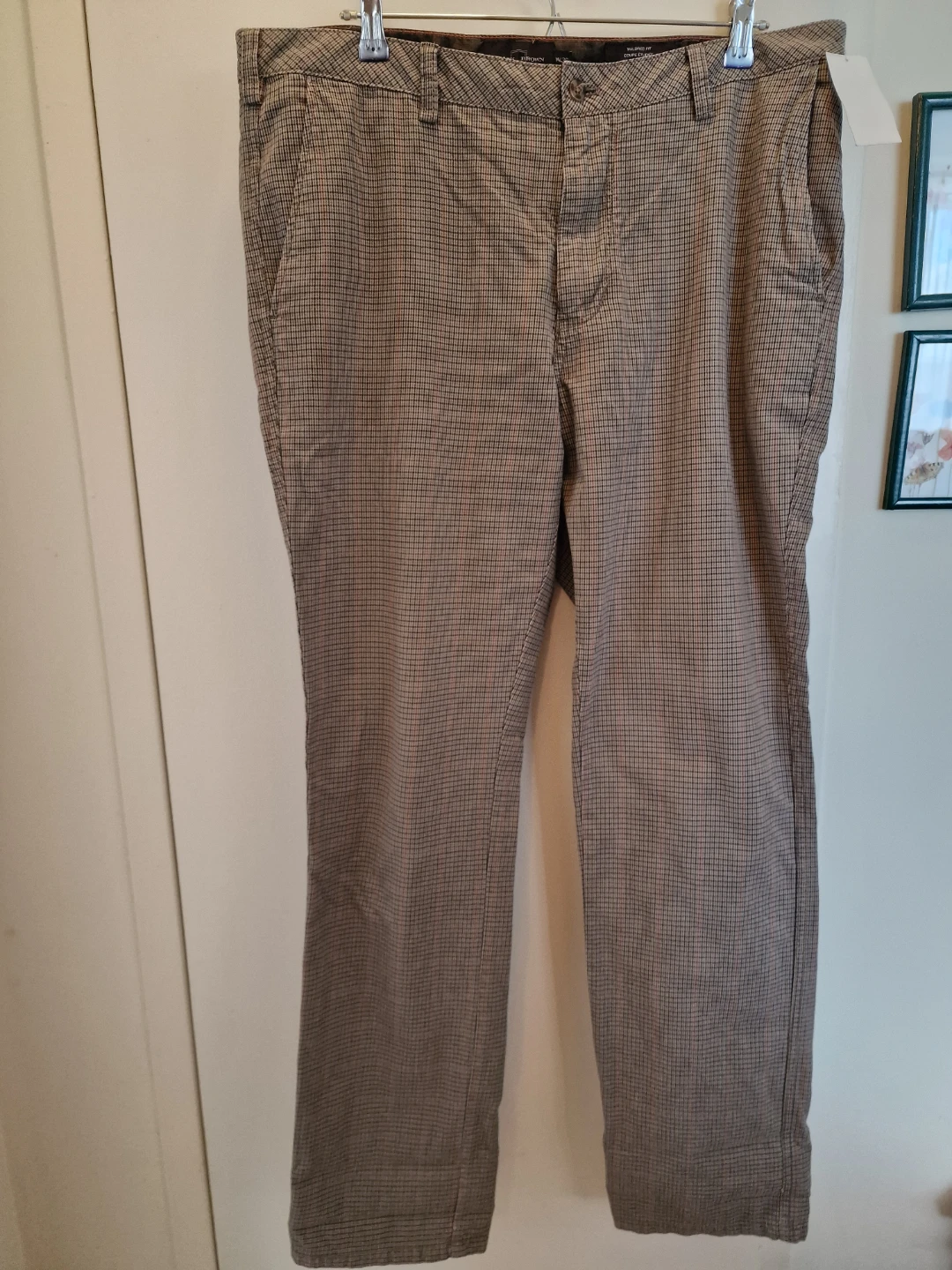 Black Brown Tailored Fit Pants