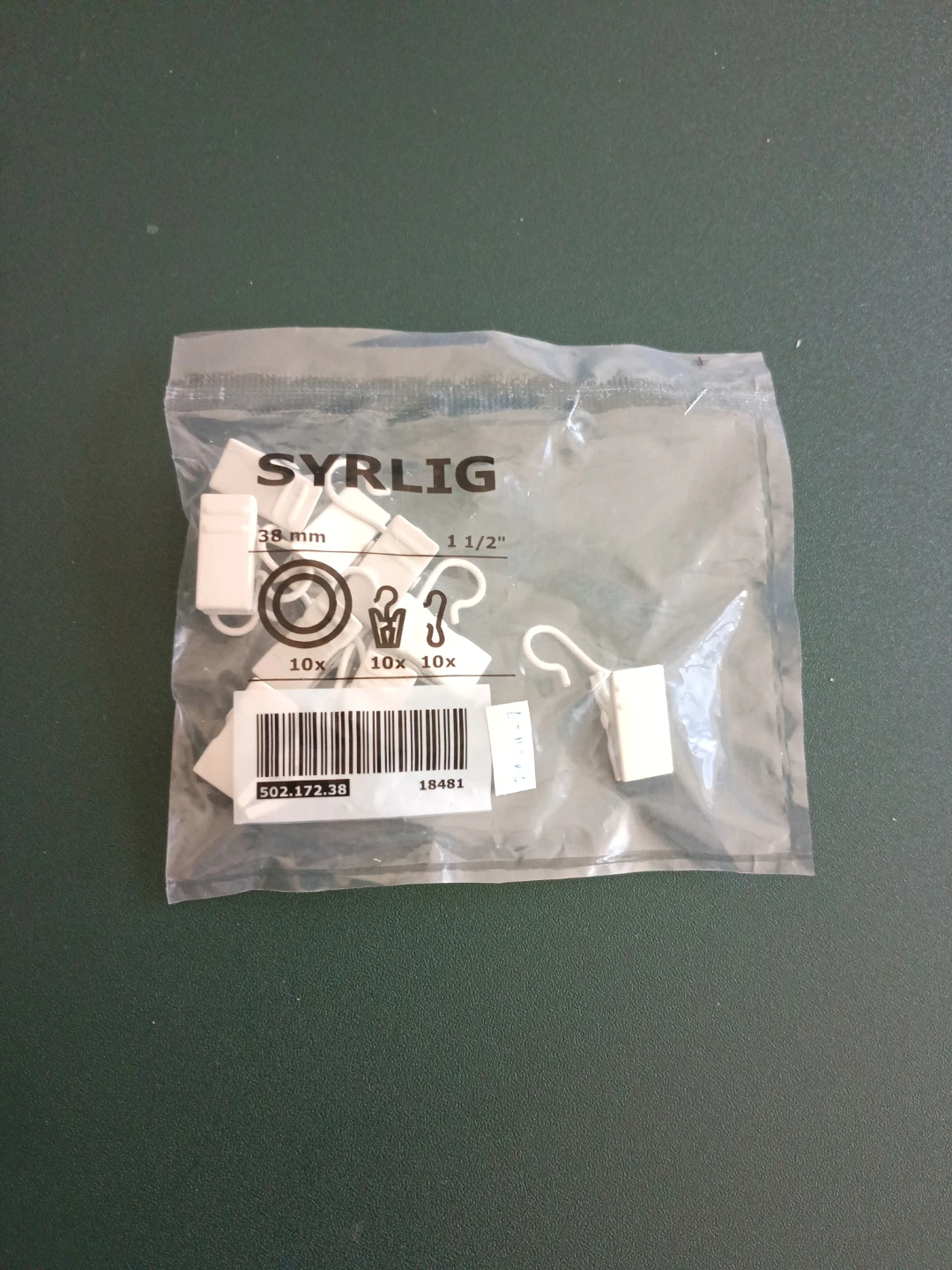 IKEA syrlig hooks never opened