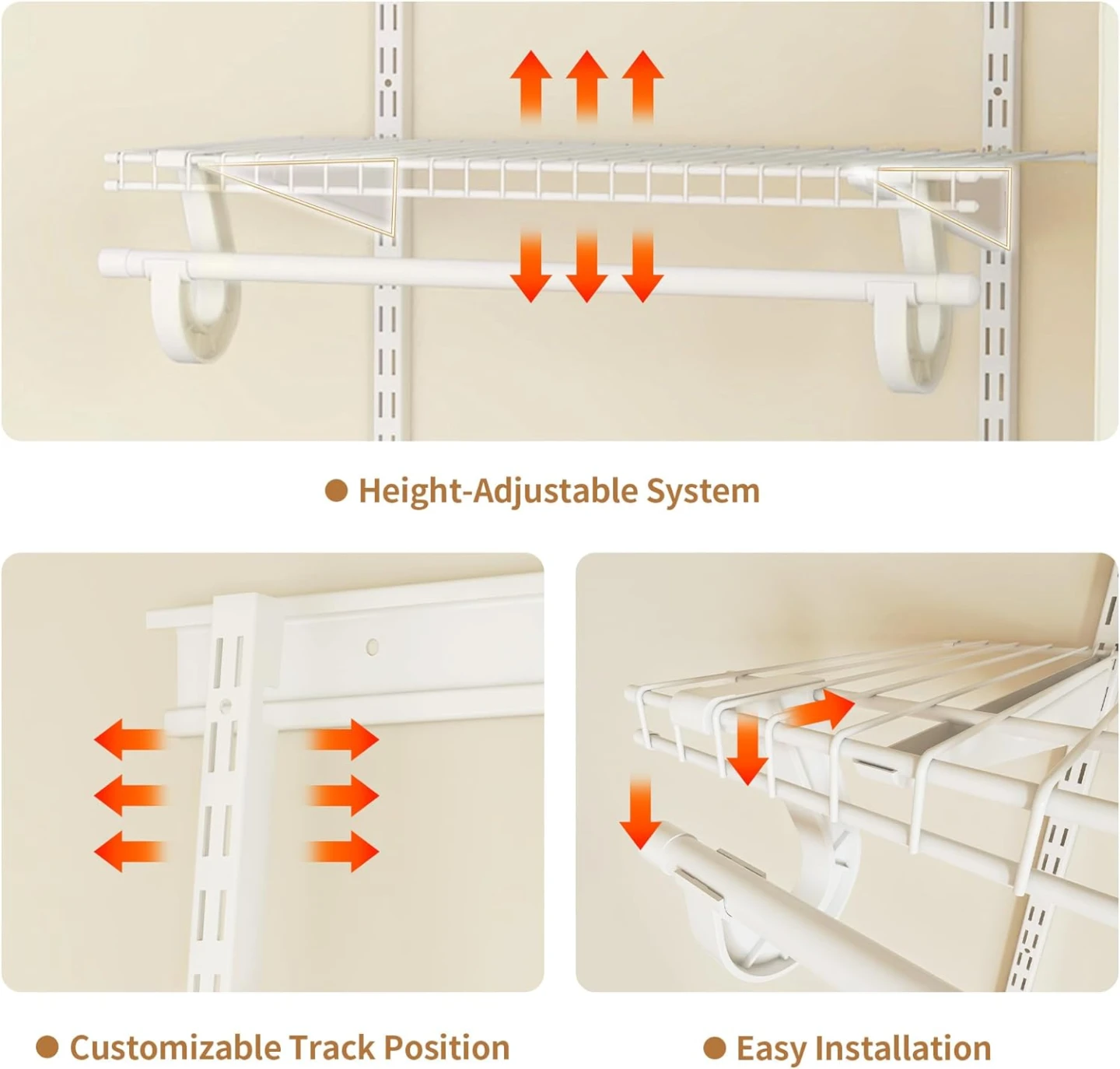 PROWORX 4-6 Ft Closet Organizer Wire Shelving System White - photo 5
