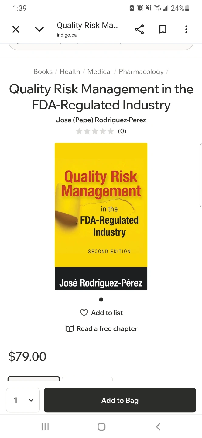 Quality Risk Management in the FDA-Regulated Industry - photo 4