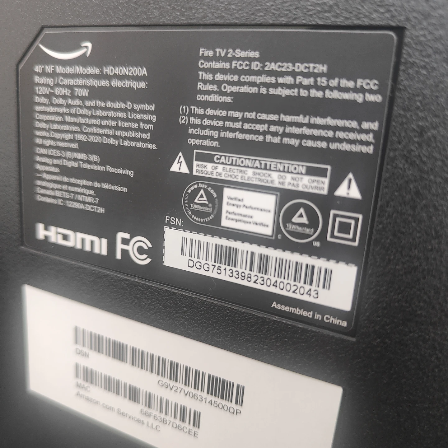 Amazon Fire TV 40" HD40N200A - photo 3