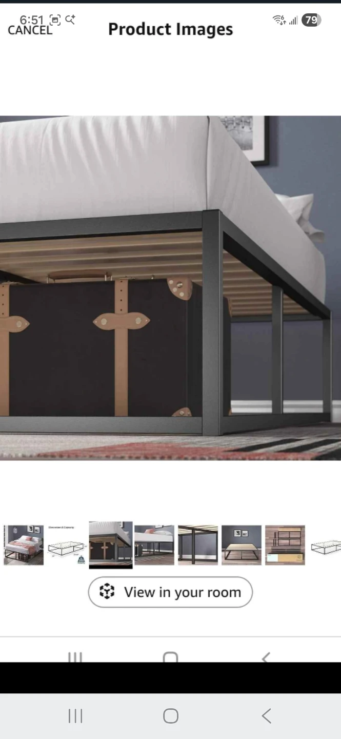 Black Metal Platform narrow twin Bed Fram ⚽️e - photo 2
