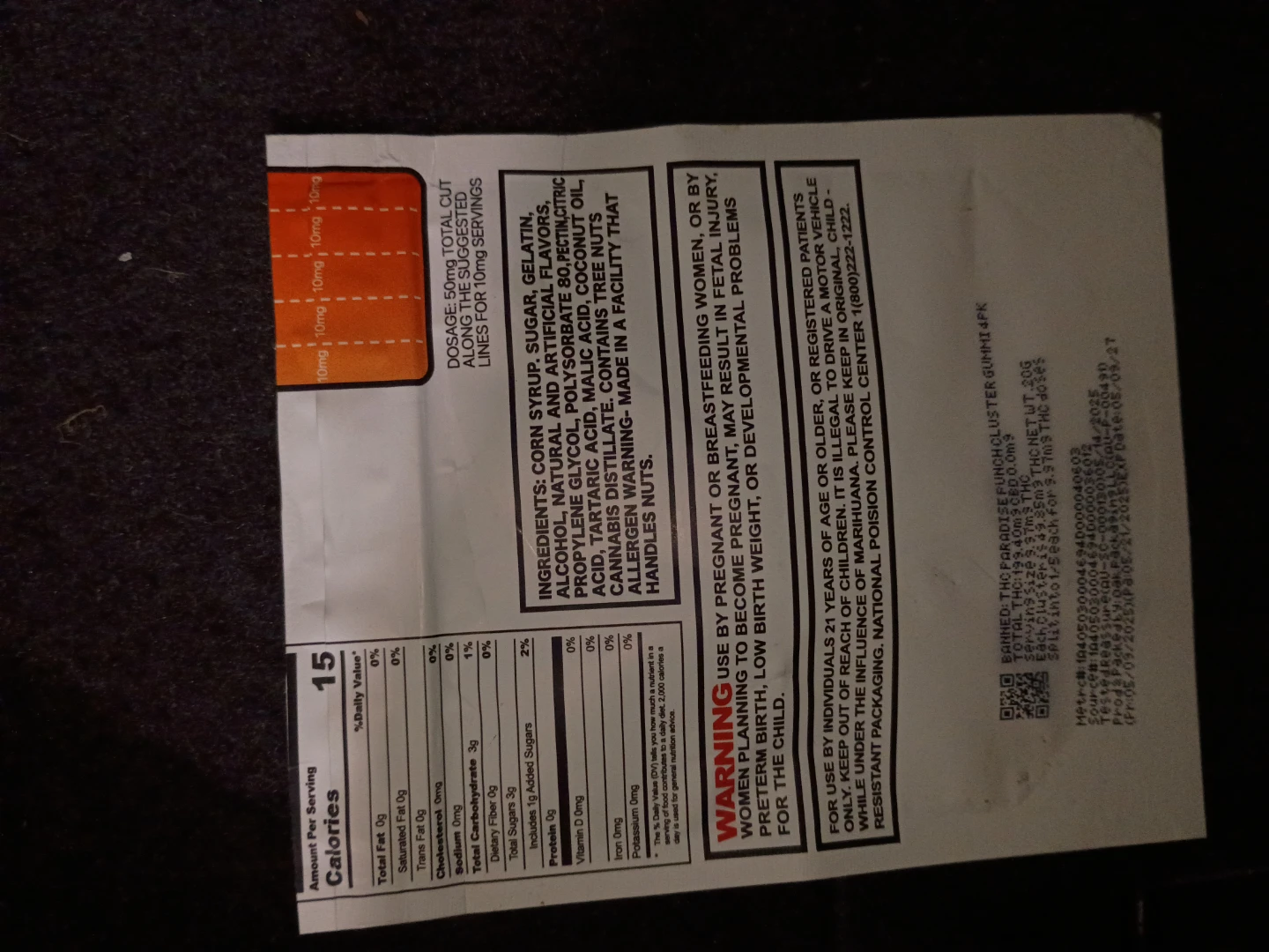 Banned THC Infused Paradise Punch Full Spectrum Edibles - photo 2