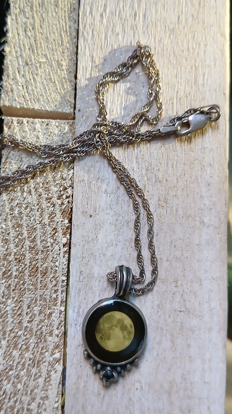 Moonglow  Pendant Necklace with sterling chain