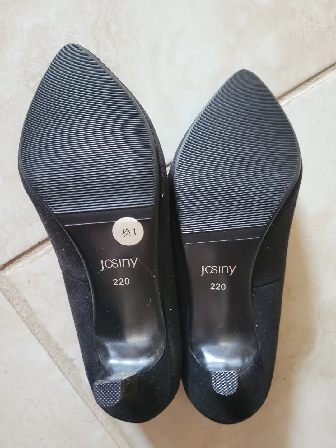 ⚽ Black Embellished Heels Size 220 - photo 5