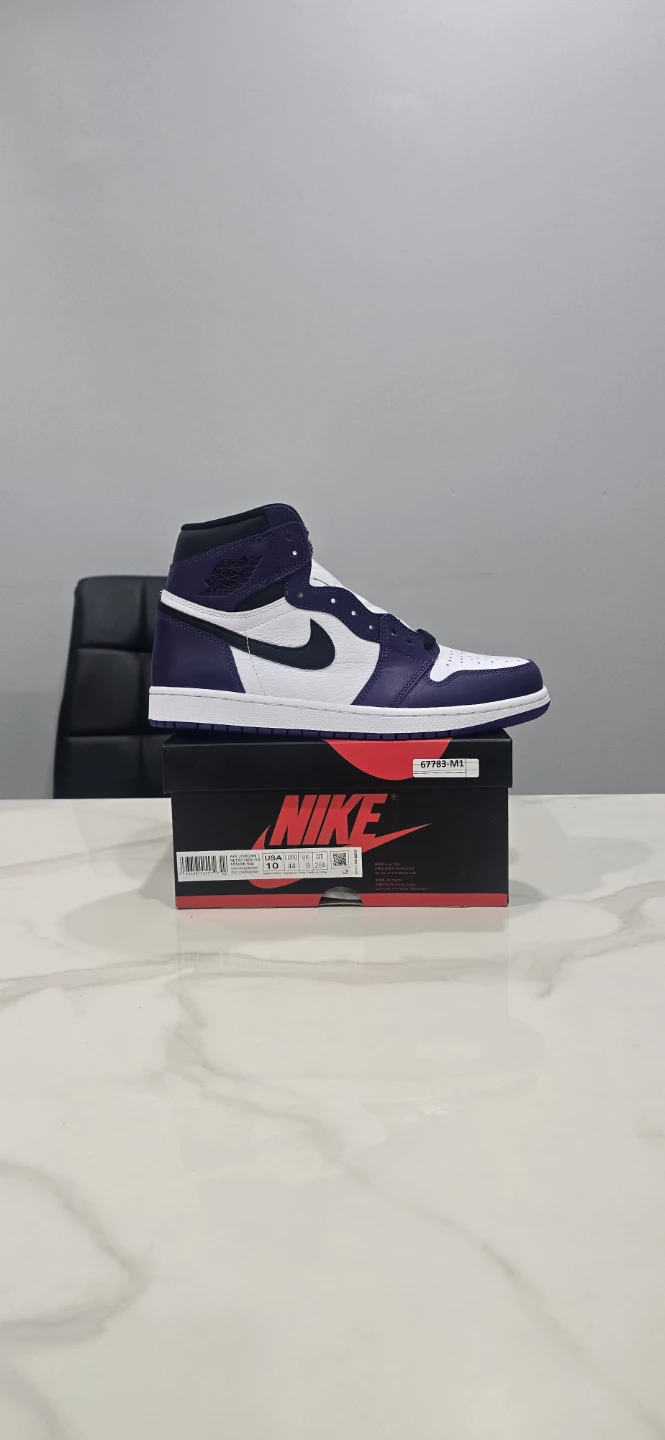 Air Jordan 1 Court Purple White size 10