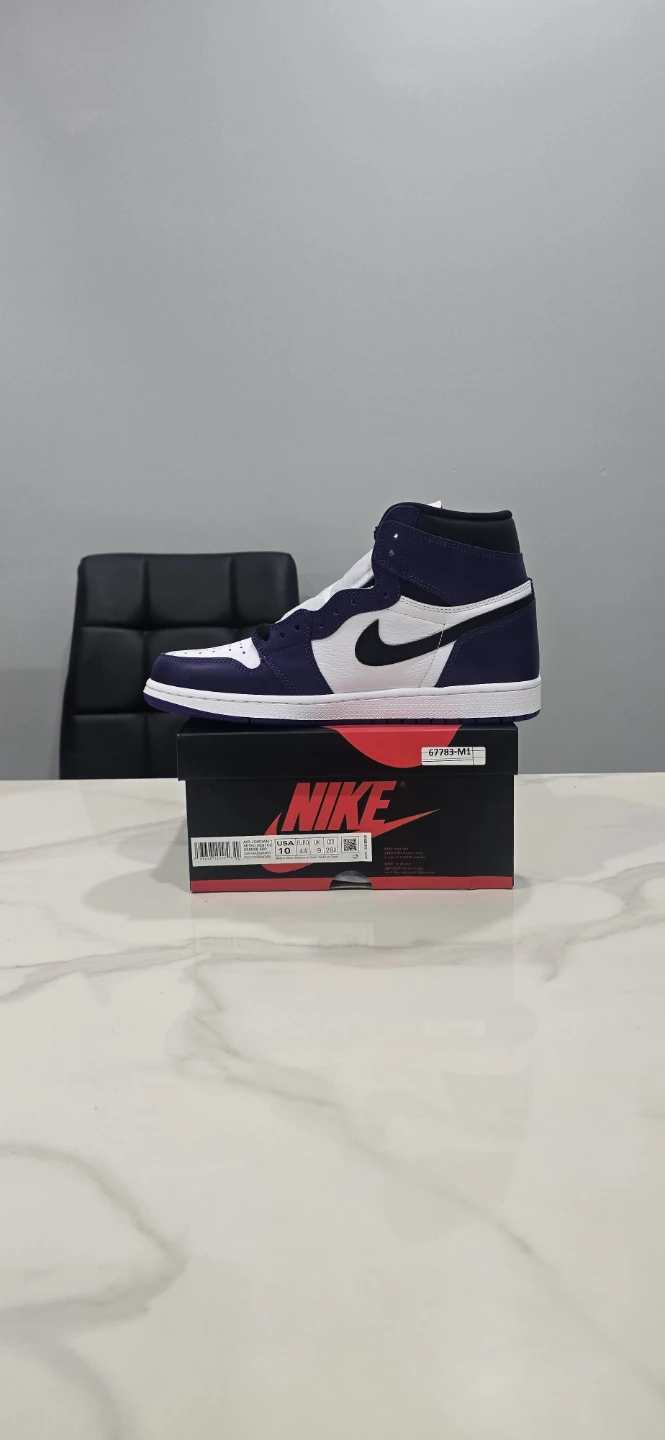 Air Jordan 1 Court Purple White size 10 - photo 3