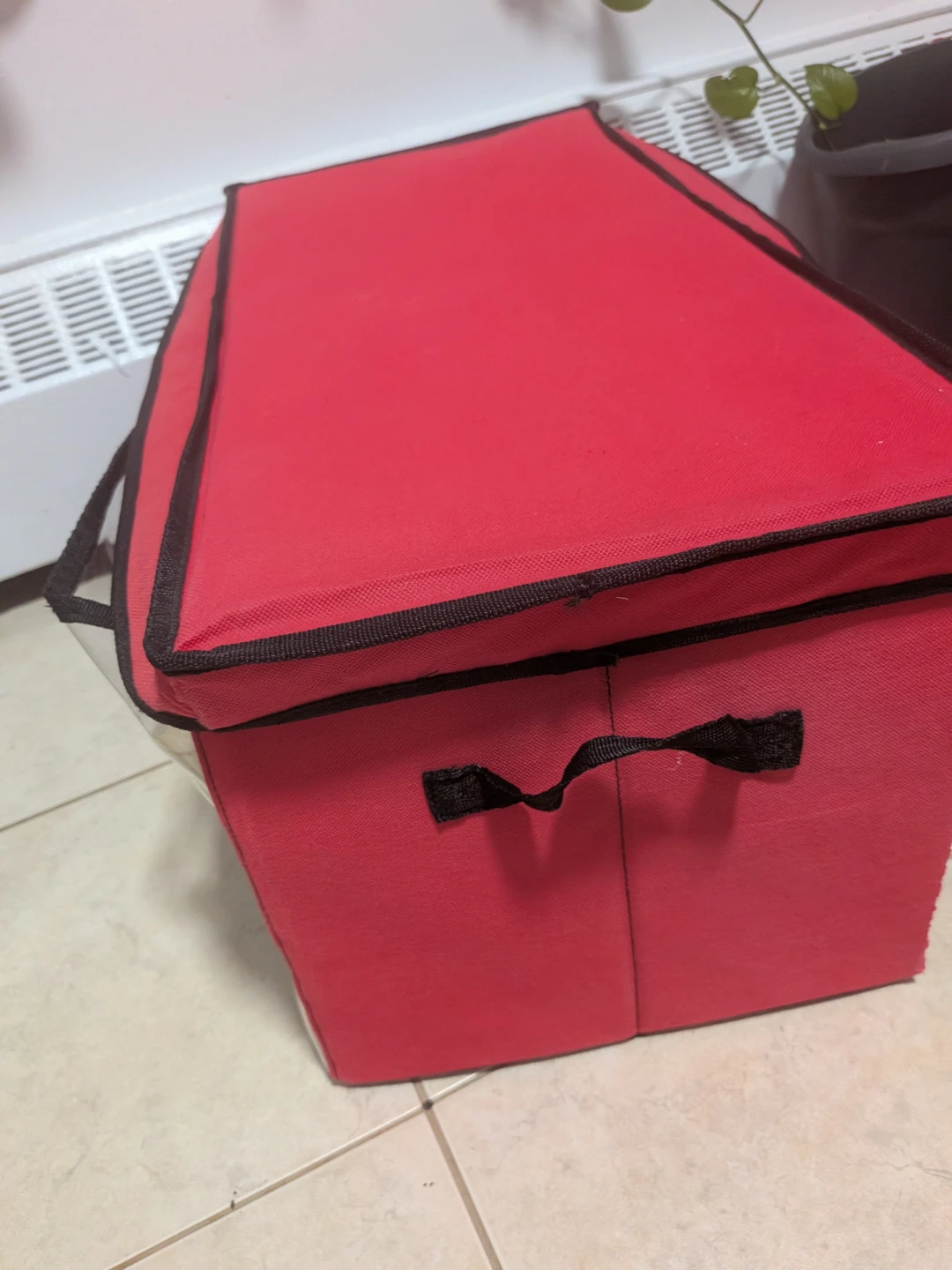 Red Christmas Ornament Storage Bag