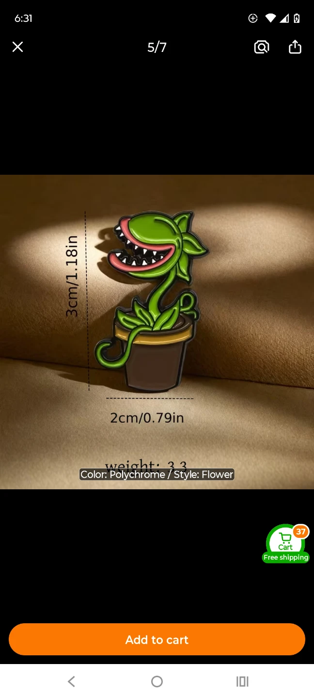 Plant Pot Enamel Pin - photo 4