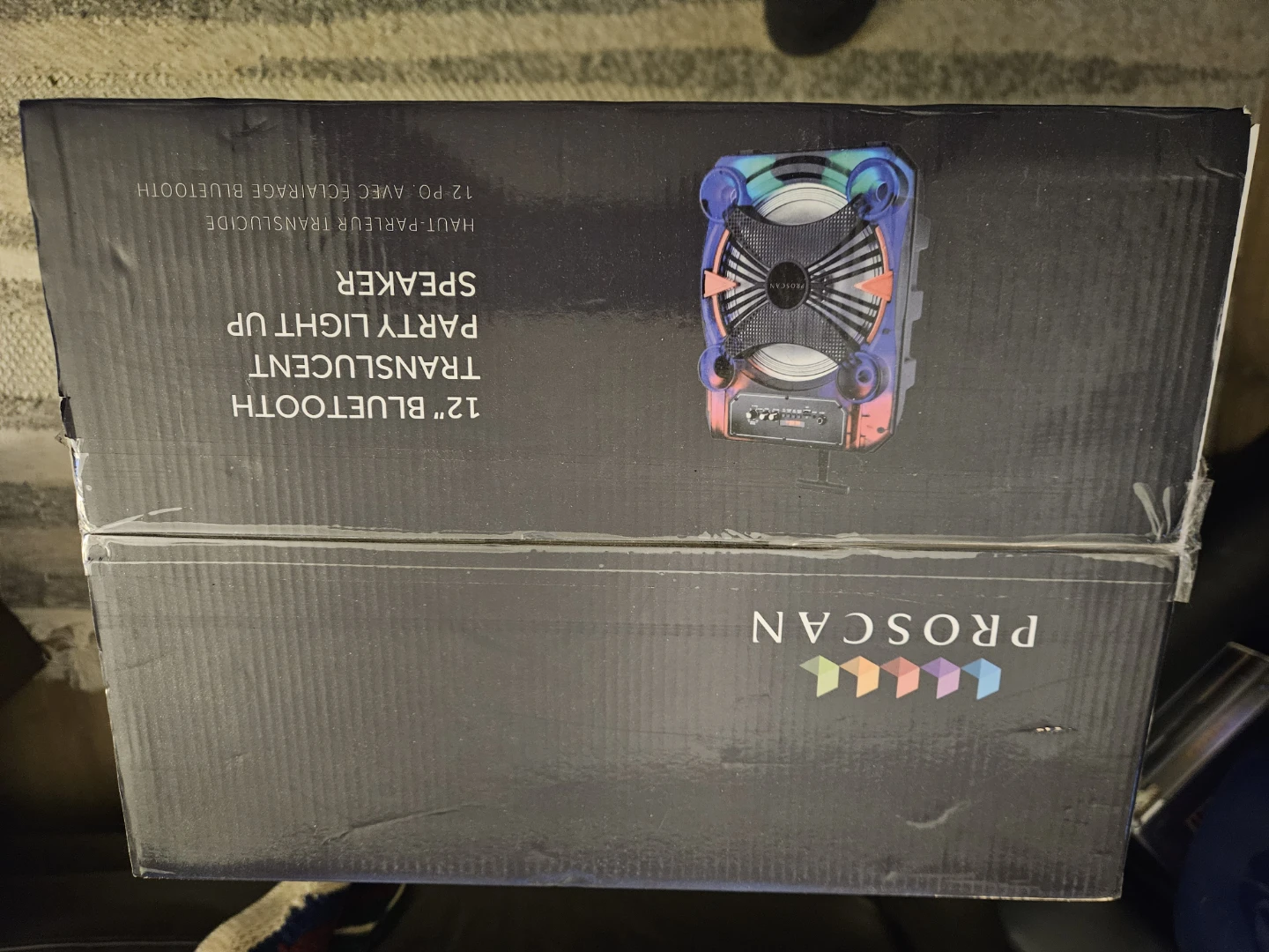 PROSCAN 12" Bluetooth Translucent Party Speaker with Lights - photo 2