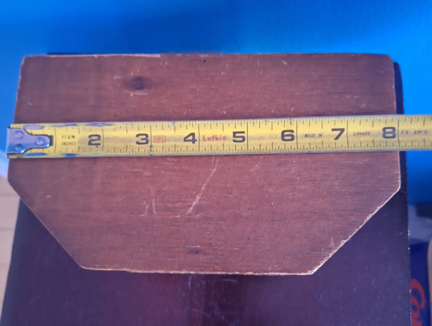 Vintage Wooden Octagonal Trinket Box with Mirror - photo 5
