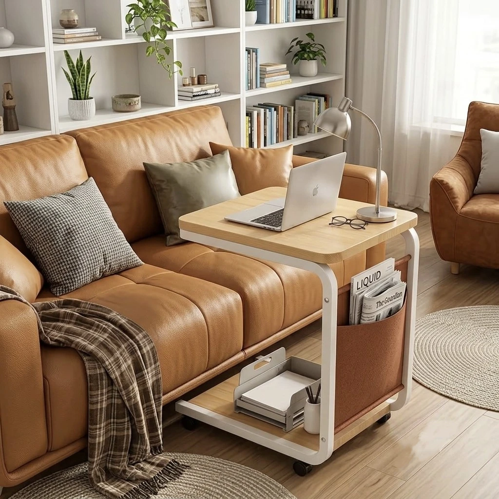 [New] C-Shaped Side Table with Storage Pouch
