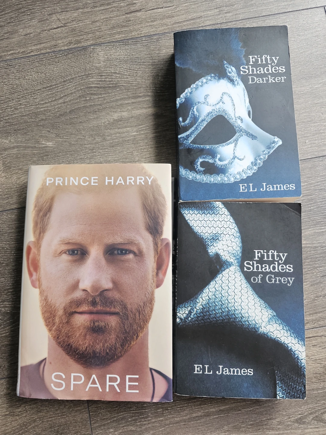 Spare by Prince Harry and Fifty Shades Books