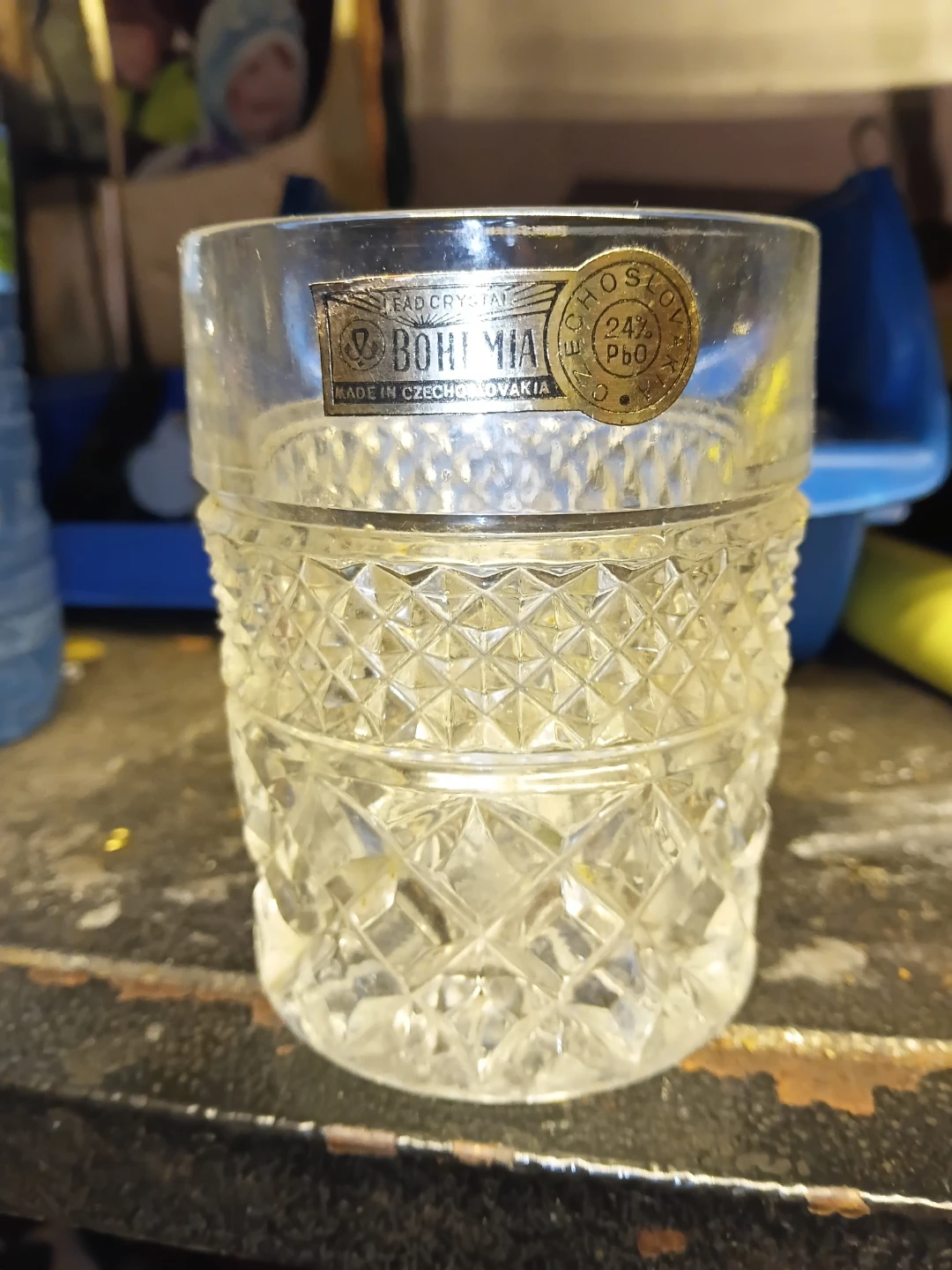 Bohemia Lead Crystal Glasses Set (3) - Made in Czechoslovakia
