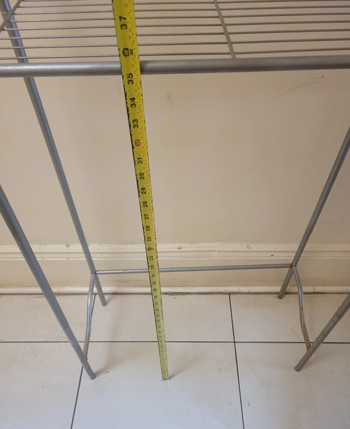 Silver Metal Over-the-Toilet Shelf Unit - photo 2