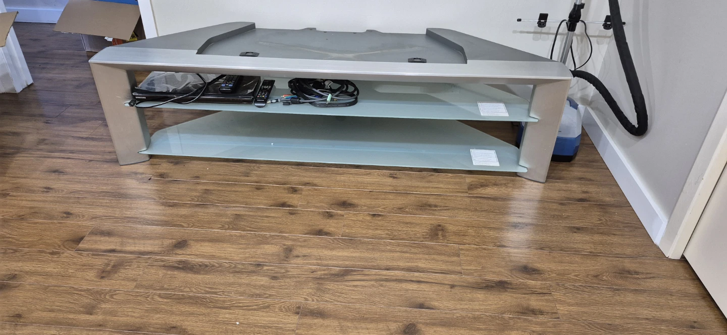 Glass computer desk