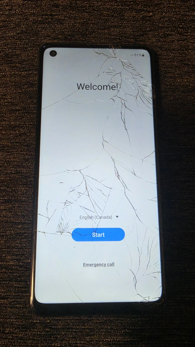 Samsung Galaxy A21s Smartphone (Cracked Screen)