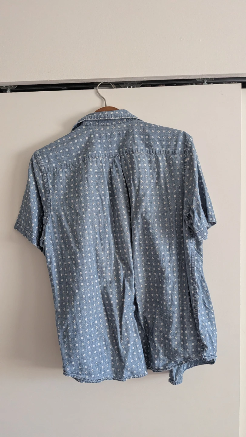 Short Sleeve Shirt - Light Blue & White - photo 3
