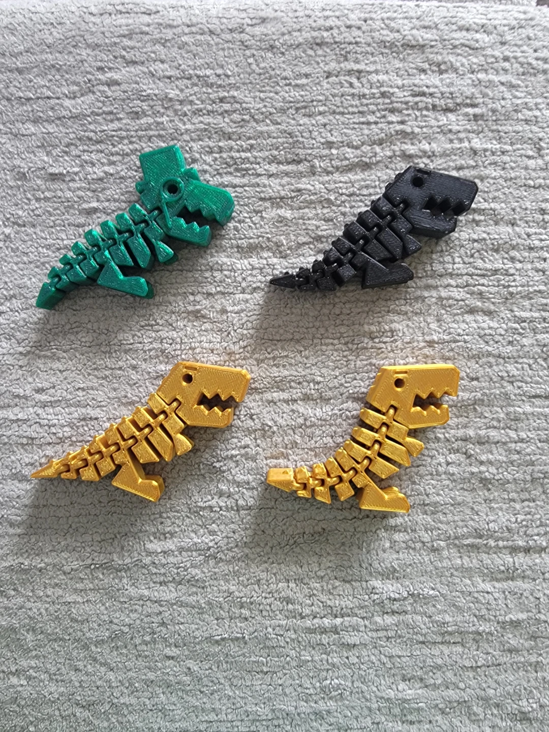 Articulated Dinosaur Skeleton Figurines (Set of 4)