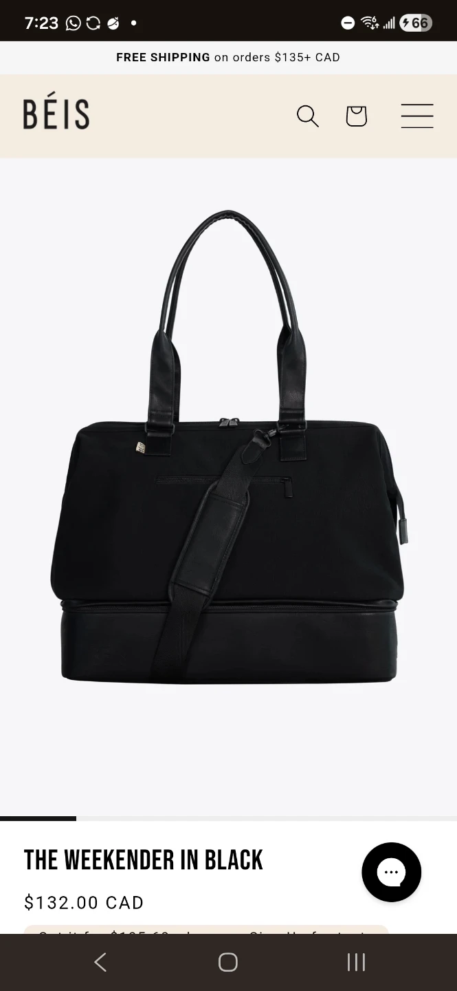 BÉIS The Weekender Bag - Black (Great Condition) - photo 5