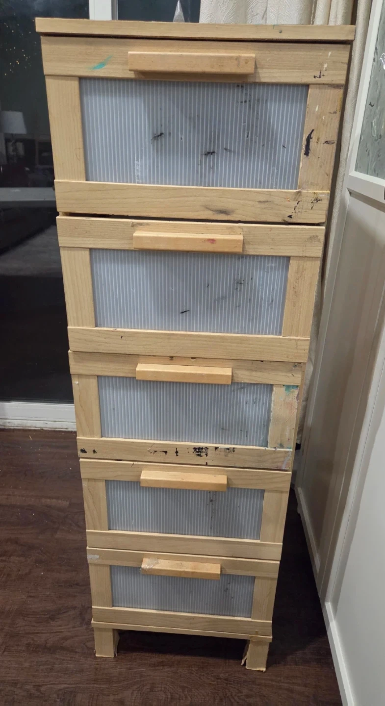Wooden 5-Drawer Storage Unit
