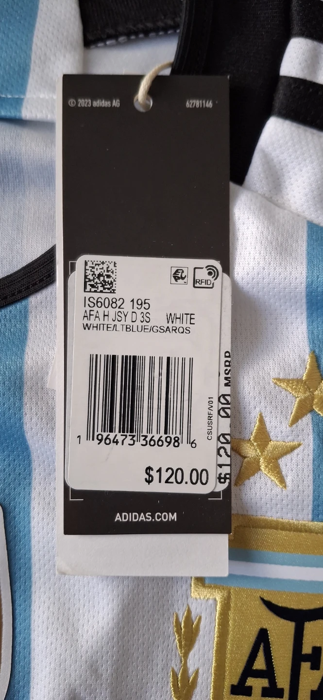 ⚽️ Argentina Home Jersey 3🌟 WC badge 2022 Size S - photo 3