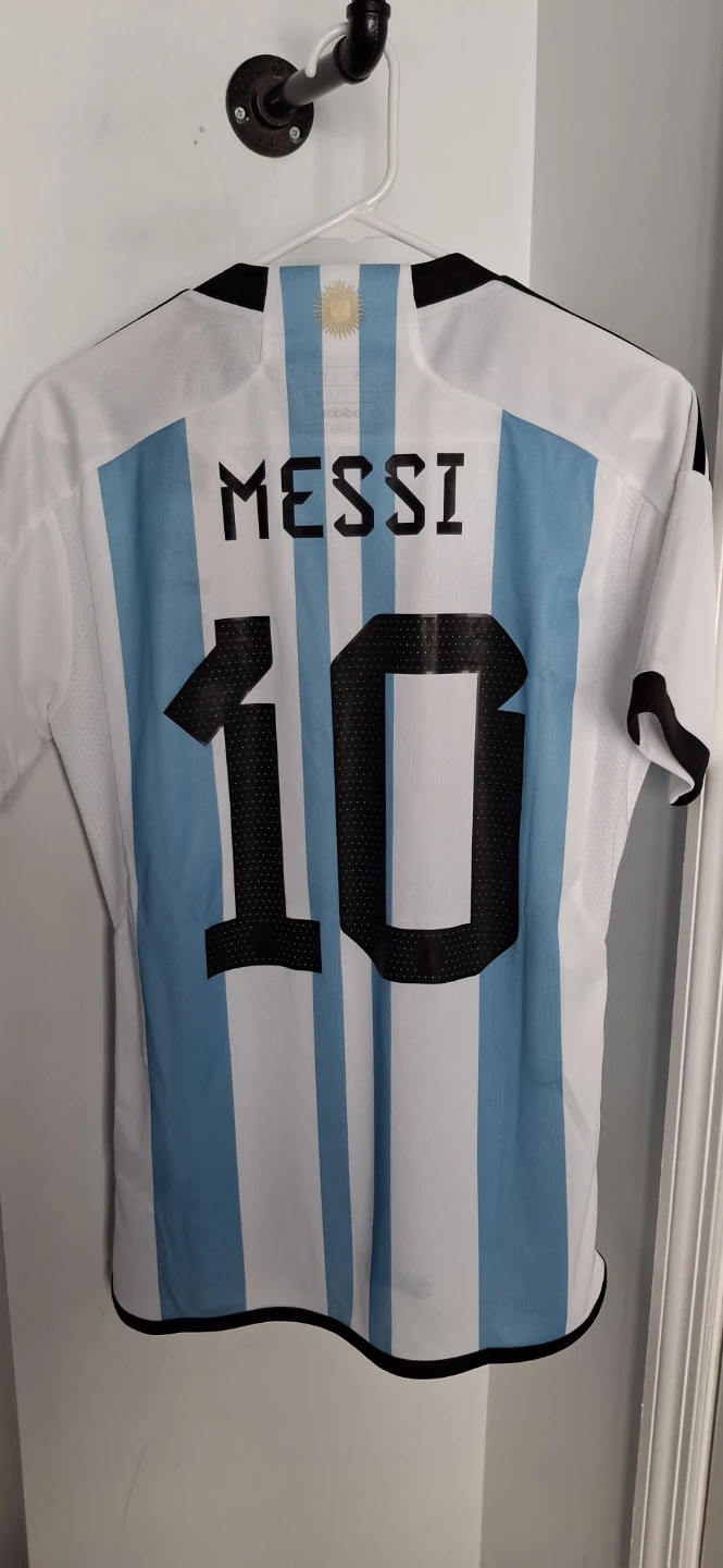 ⚽️ Argentina Home Jersey 3🌟 WC badge 2022 Size S - photo 2