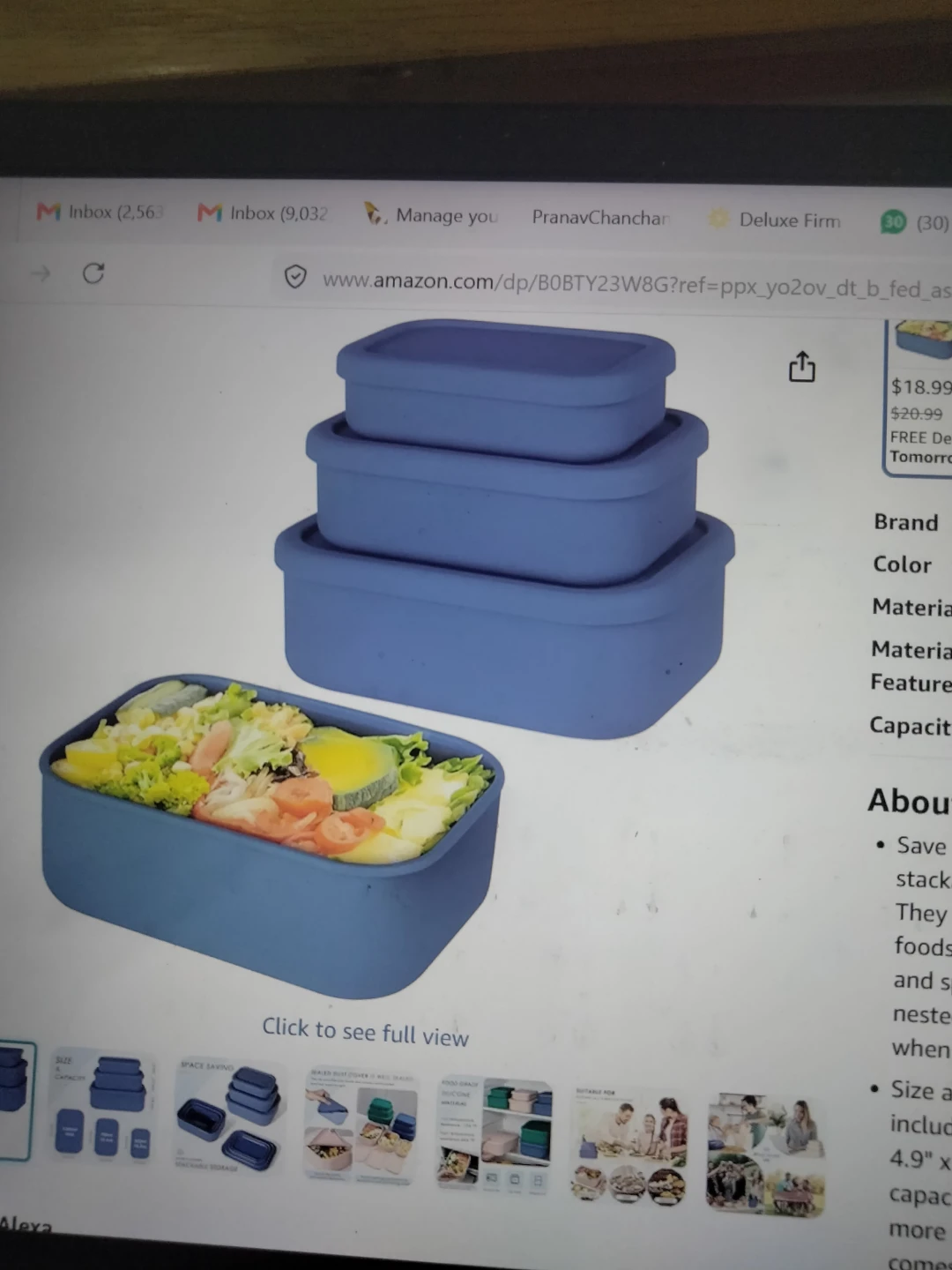 Silicone food storage containers