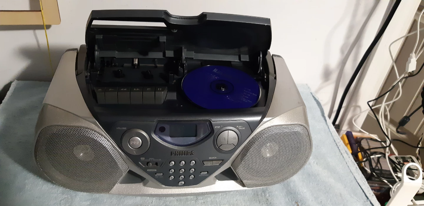 Philips Boombox CD Player Cassette Recorder Radio - photo 5