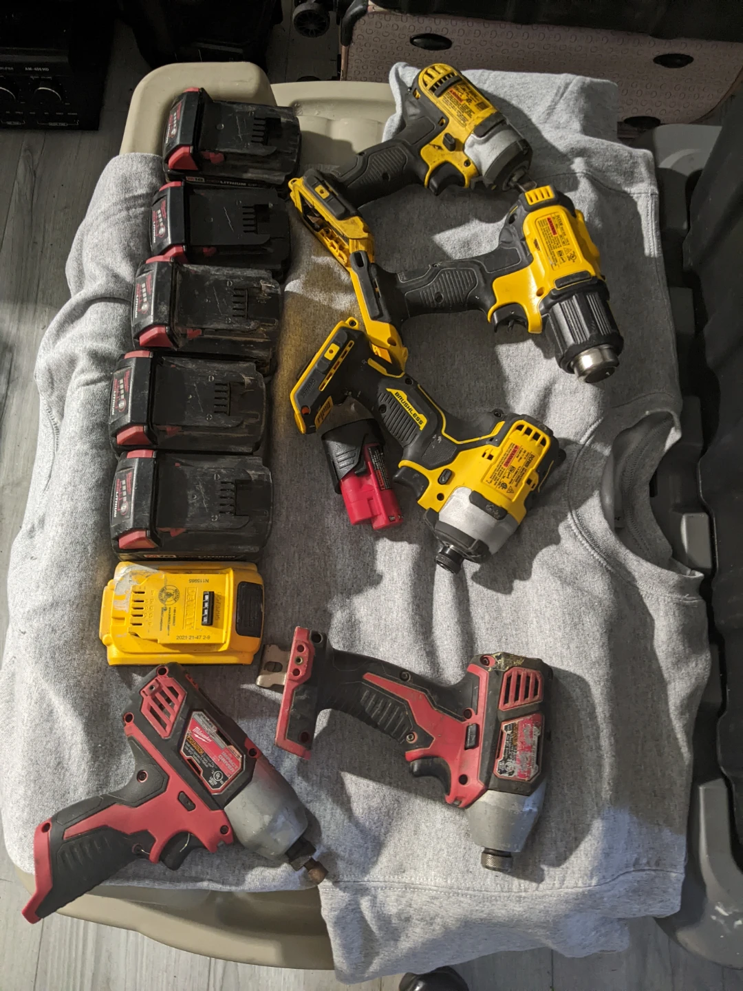 DeWalt & Milwaukee Power Tools with Batteries