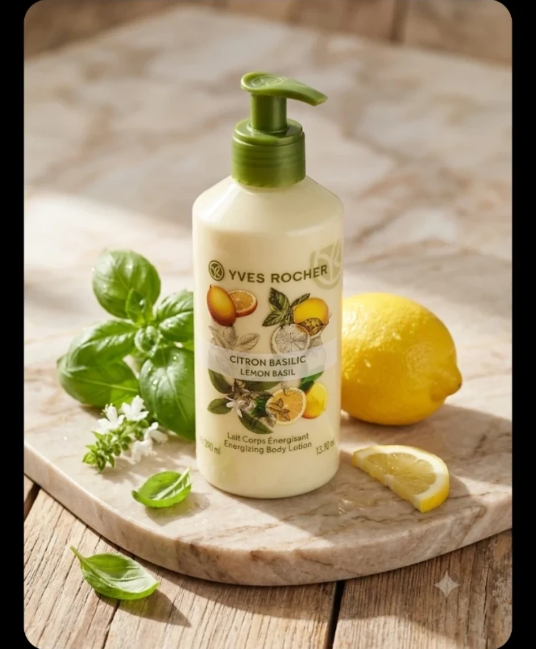 Yves Rocher Lemon Basil Energizing Body Lotion 300ml