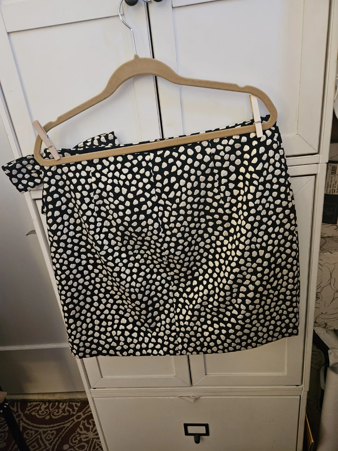 J. Crew Black White Polka Dot Bow Skirt Size 14 - photo 2