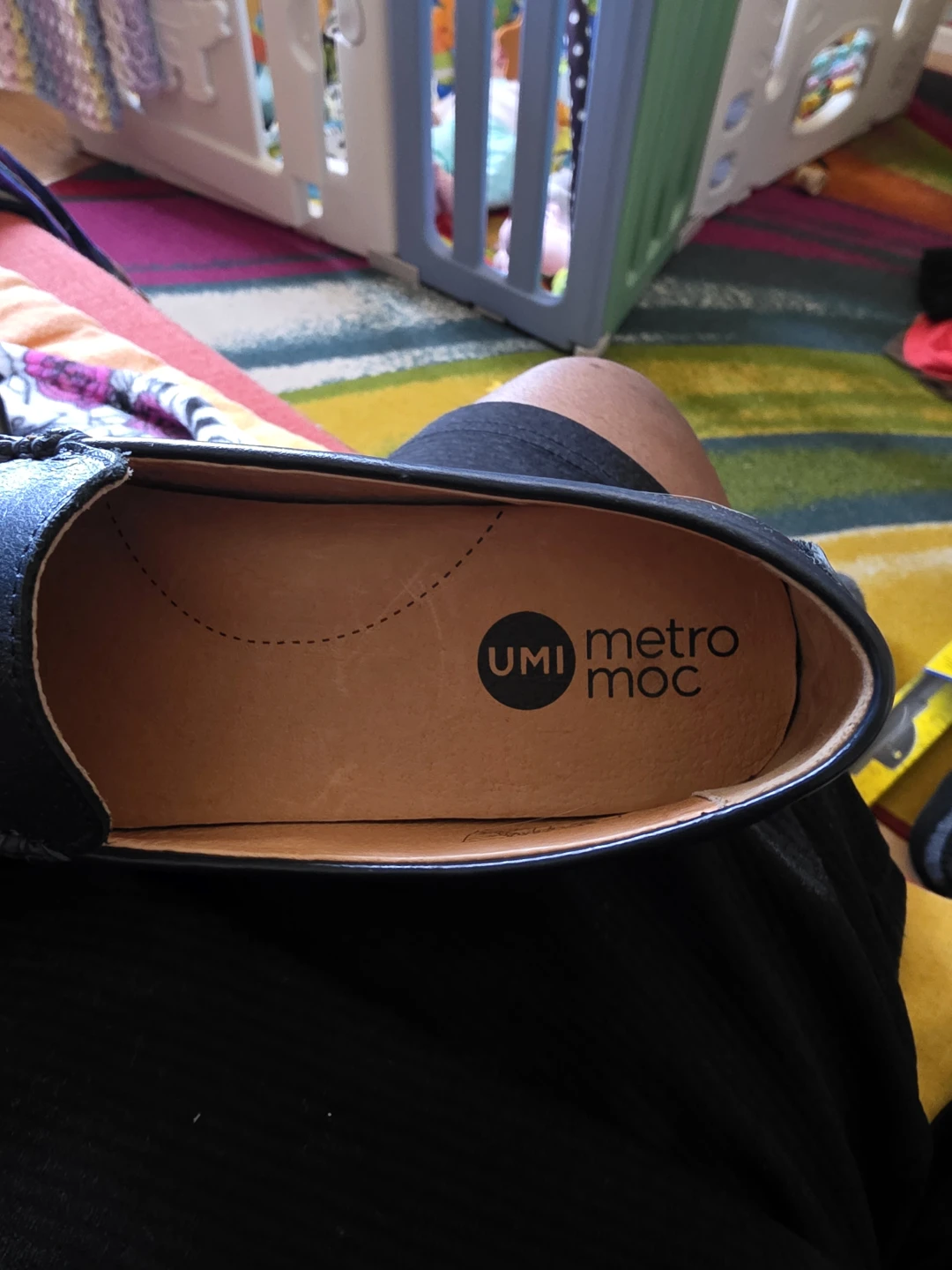 UMI Metro Moc Black Loafers