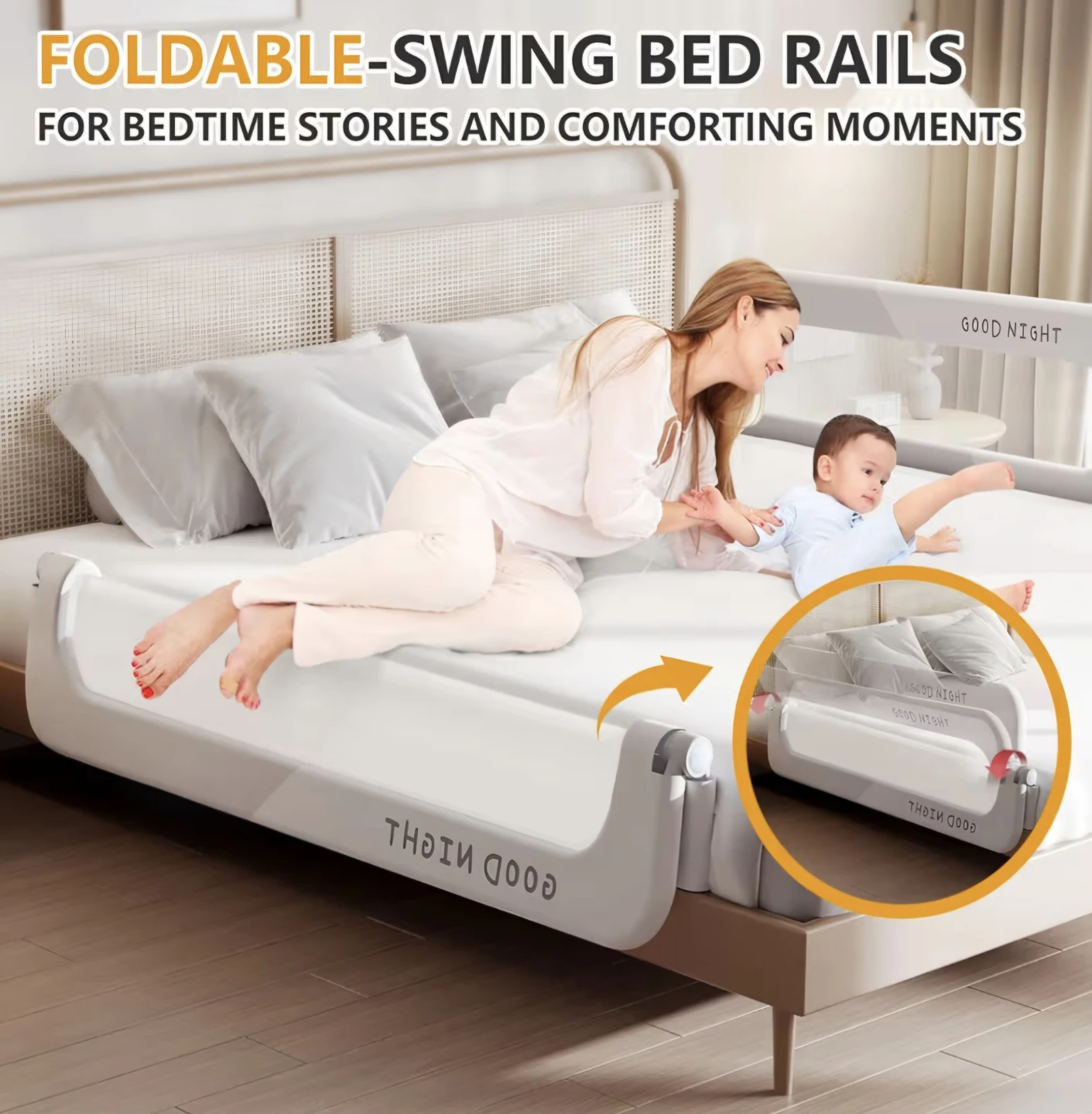 Strenkitech Toddler Bed Rails Guard - 48 Inch - photo 3