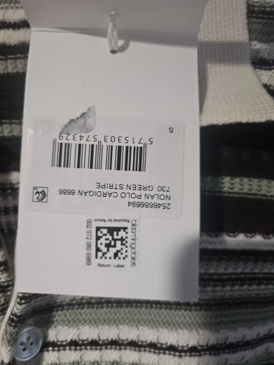 NN. 07 Noland Polo Cardigan - Green Stripe - photo 3