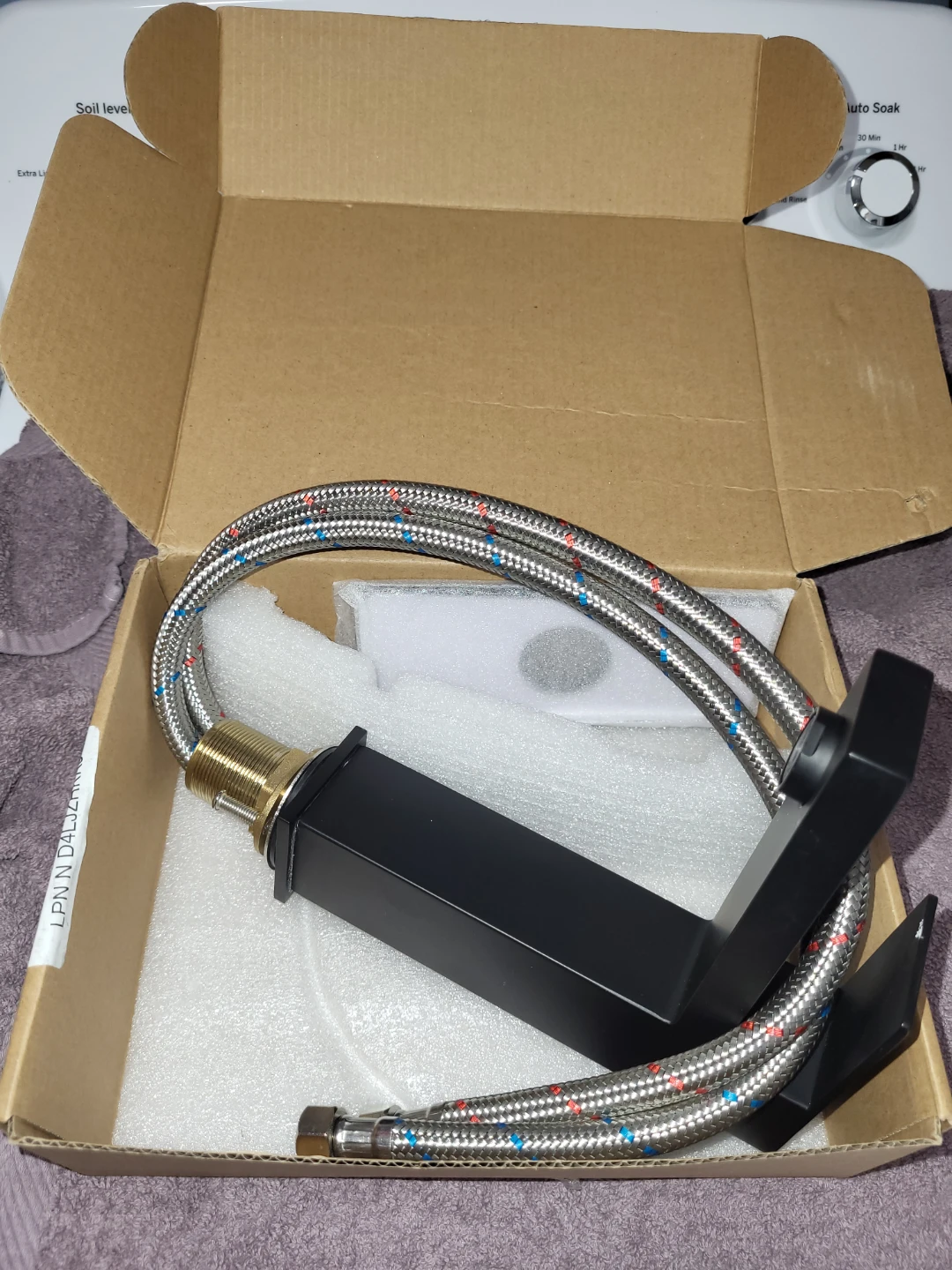 Black Waterfall Faucet with Hoses