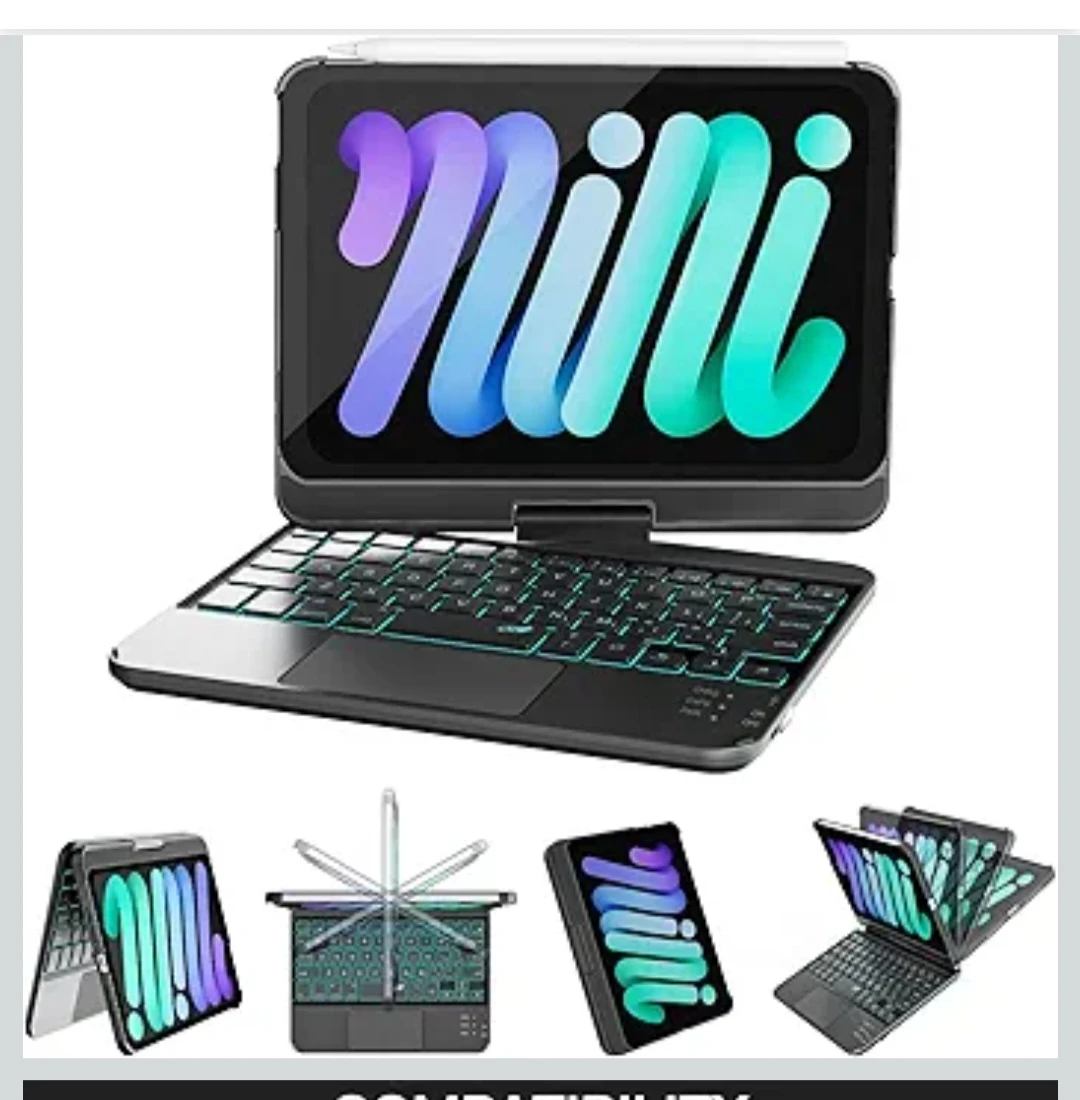 iPad mini 6 iPad mini 7 Case wireless Keyboard touch trackpad