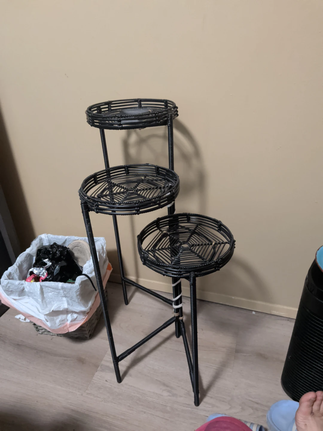 3-Tier Black Wire Plant Stand