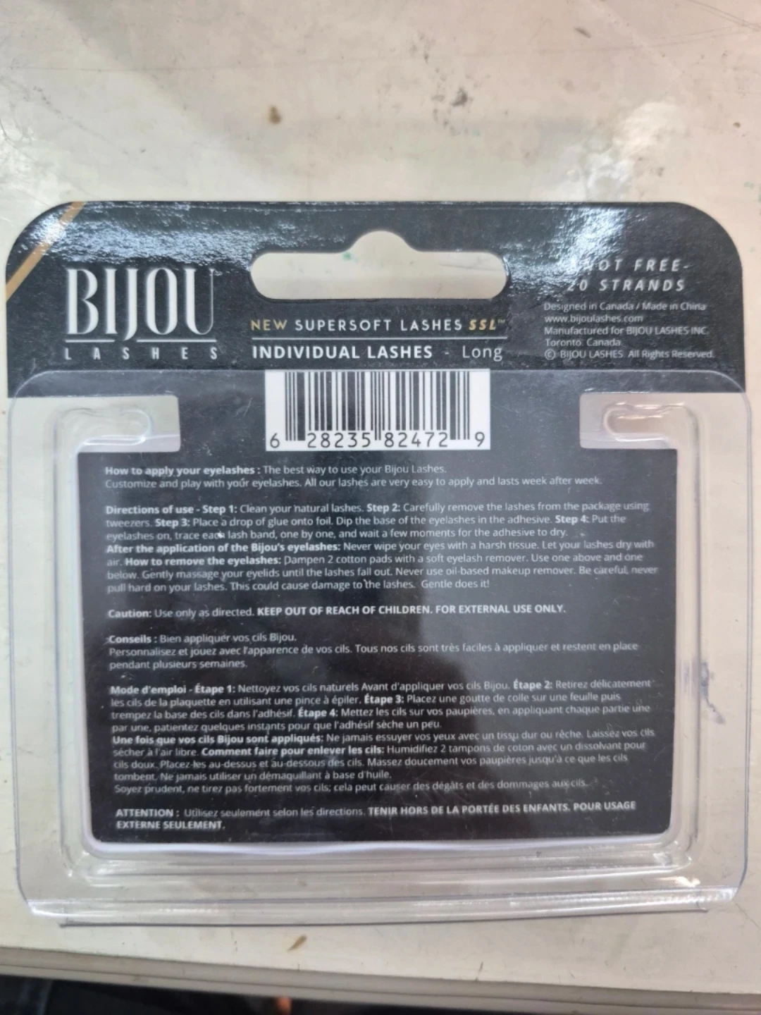 BNIB-Bijou Lashes Individual Lashes - Long Black - photo 2